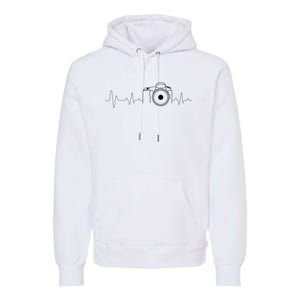 Photographer Gift Idea Heartbeat Photography Camera Premium Hoodie