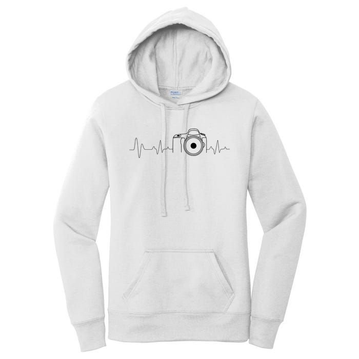 Photographer Gift Idea Heartbeat Photography Camera Women's Pullover Hoodie