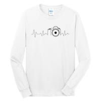 Photographer Gift Idea Heartbeat Photography Camera Tall Long Sleeve T-Shirt