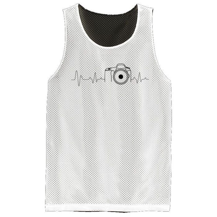 Photographer Gift Idea Heartbeat Photography Camera Mesh Reversible Basketball Jersey Tank