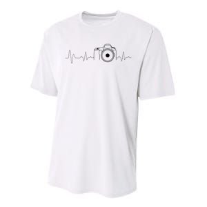 Photographer Gift Idea Heartbeat Photography Camera Performance Sprint T-Shirt