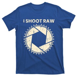 Photographer Gift I Shoot Raw Camera Bezel Retro Funny Gift T-Shirt