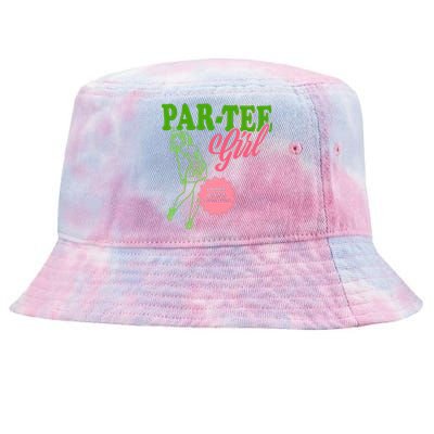 Partee Girl IM Here Fore A Good Time Vintage Quote Tie-Dyed Bucket Hat