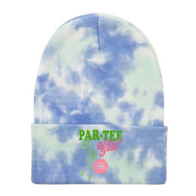 Partee Girl IM Here Fore A Good Time Vintage Quote Tie Dye 12in Knit Beanie