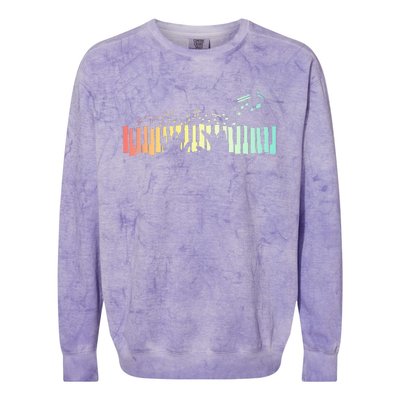 Pianist Gift Idea Keyboards Music Notes Piano Colorblast Crewneck Sweatshirt