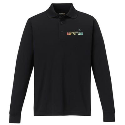 Pianist Gift Idea Keyboards Music Notes Piano Performance Long Sleeve Polo