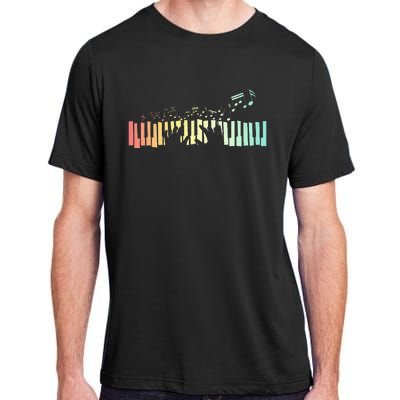 Pianist Gift Idea Keyboards Music Notes Piano Adult ChromaSoft Performance T-Shirt