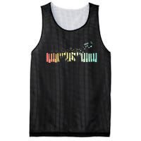 Pianist Gift Idea Keyboards Music Notes Piano Mesh Reversible Basketball Jersey Tank