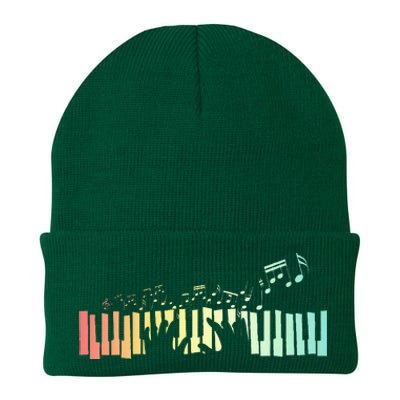 Pianist Gift Idea Keyboards Music Notes Piano Knit Cap Winter Beanie