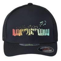 Pianist Gift Idea Keyboards Music Notes Piano Flexfit Unipanel Trucker Cap