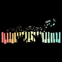 Pianist Gift Idea Keyboards Music Notes Piano Long Sleeve Shirt