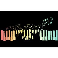 Pianist Gift Idea Keyboards Music Notes Piano Bumper Sticker