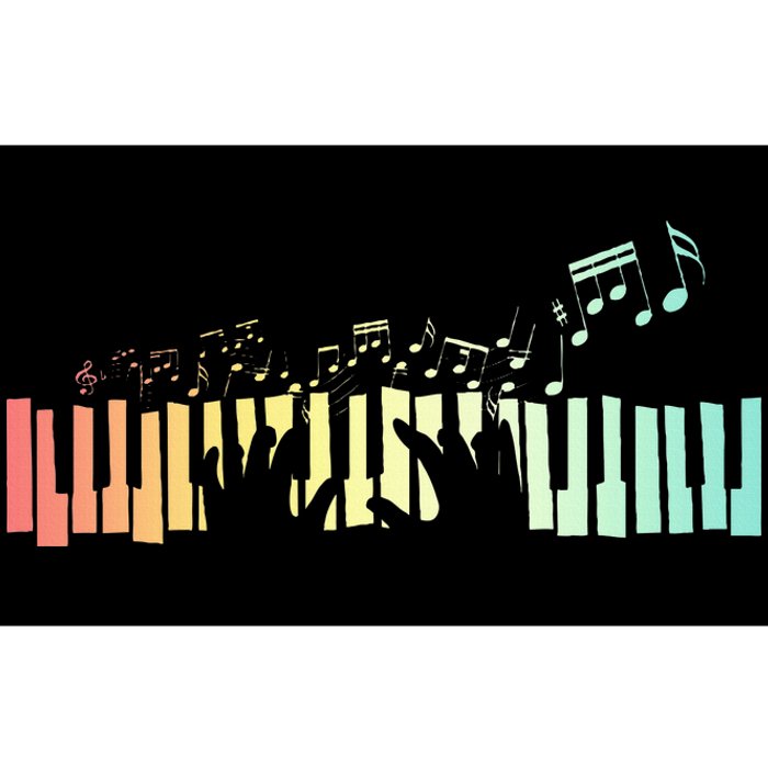 Pianist Gift Idea Keyboards Music Notes Piano Bumper Sticker