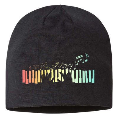 Pianist Gift Idea Keyboards Music Notes Piano Sustainable Beanie