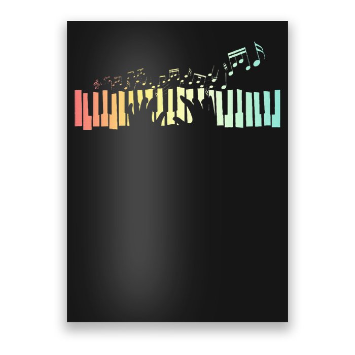 Pianist Gift Idea Keyboards Music Notes Piano Poster