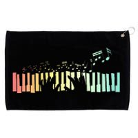 Pianist Gift Idea Keyboards Music Notes Piano Grommeted Golf Towel