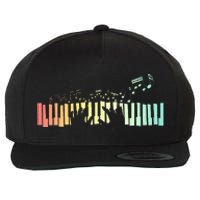 Pianist Gift Idea Keyboards Music Notes Piano Wool Snapback Cap