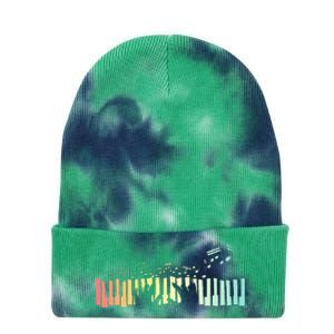 Pianist Gift Idea Keyboards Music Notes Piano Tie Dye 12in Knit Beanie