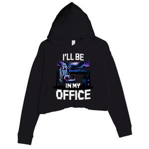 Pc Gaming ILl Be In My Office | Hardware Nerd Pc Gamer Crop Fleece Hoodie