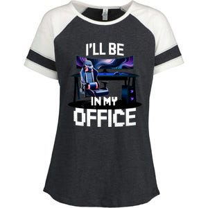 Pc Gaming ILl Be In My Office | Hardware Nerd Pc Gamer Enza Ladies Jersey Colorblock Tee