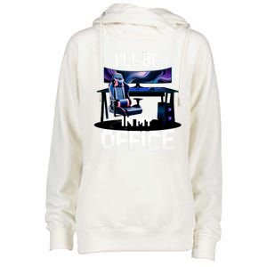 Pc Gaming ILl Be In My Office | Hardware Nerd Pc Gamer Womens Funnel Neck Pullover Hood