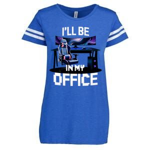 Pc Gaming ILl Be In My Office | Hardware Nerd Pc Gamer Enza Ladies Jersey Football T-Shirt