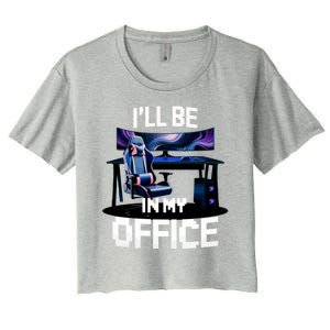 Pc Gaming ILl Be In My Office | Hardware Nerd Pc Gamer Women's Crop Top Tee