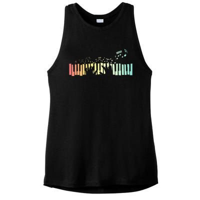 Pianist Gift Idea Keyboards Music Notes Piano Ladies PosiCharge Tri-Blend Wicking Tank