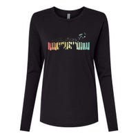 Pianist Gift Idea Keyboards Music Notes Piano Womens Cotton Relaxed Long Sleeve T-Shirt