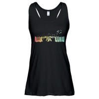 Pianist Gift Idea Keyboards Music Notes Piano Ladies Essential Flowy Tank