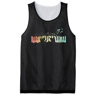 Pianist Gift Idea Keyboards Music Notes Piano Mesh Reversible Basketball Jersey Tank