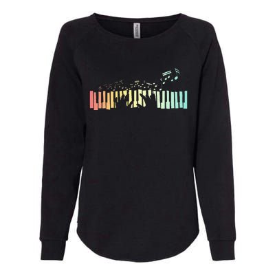 Pianist Gift Idea Keyboards Music Notes Piano Womens California Wash Sweatshirt