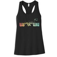 Pianist Gift Idea Keyboards Music Notes Piano Women's Racerback Tank