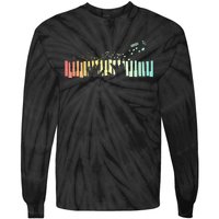 Pianist Gift Idea Keyboards Music Notes Piano Tie-Dye Long Sleeve Shirt