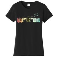 Pianist Gift Idea Keyboards Music Notes Piano Women's T-Shirt