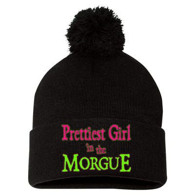 Prettiest Girl In The Morgue Pom Pom 12in Knit Beanie