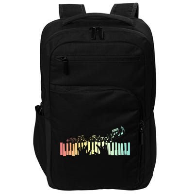 Pianist Gift Idea Keyboards Music Notes Piano Gift Impact Tech Backpack