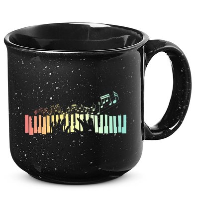 Pianist Gift Idea Keyboards Music Notes Piano Gift 15oz Campfire Ceramic Mug