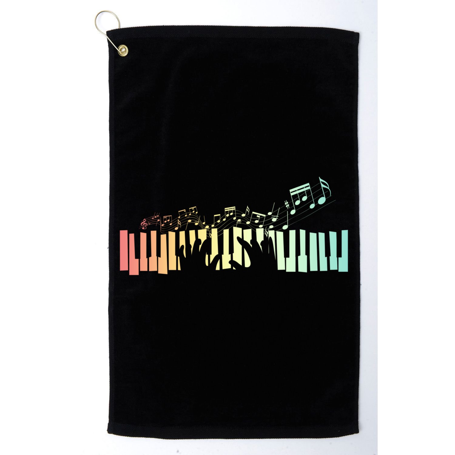 Pianist Gift Idea Keyboards Music Notes Piano Gift Golf Towel