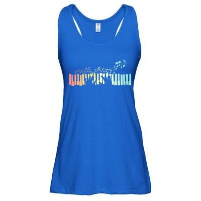 Pianist Gift Idea Keyboards Music Notes Piano Gift Ladies Essential Flowy Tank