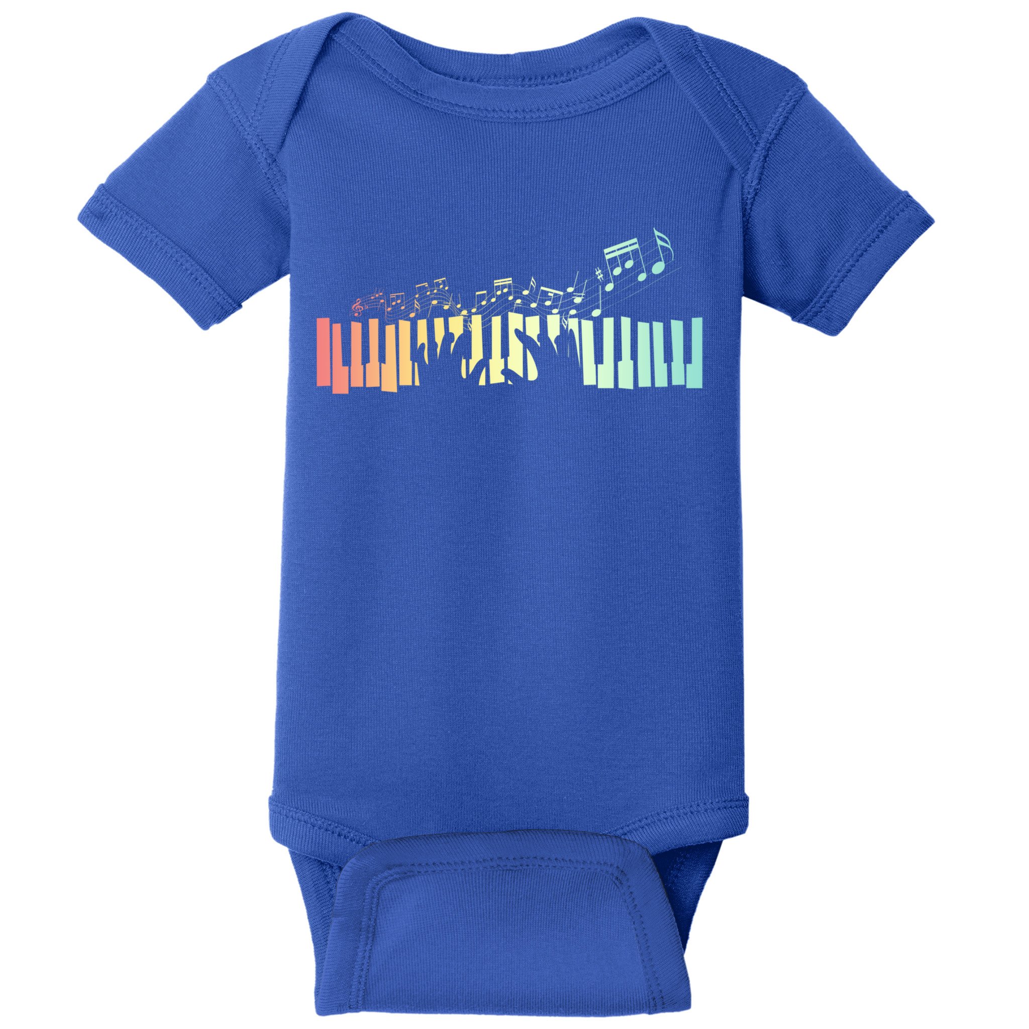 Pianist Gift Idea Keyboards Music Notes Piano Gift Baby Bodysuit