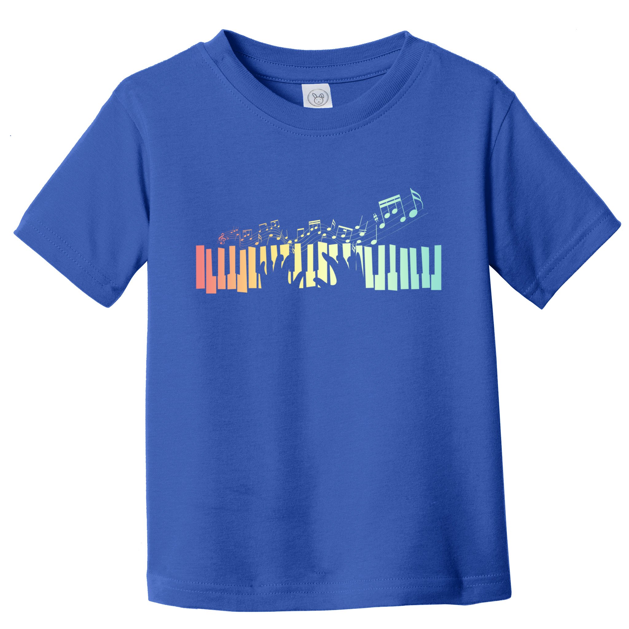 Pianist Gift Idea Keyboards Music Notes Piano Gift Toddler T-Shirt