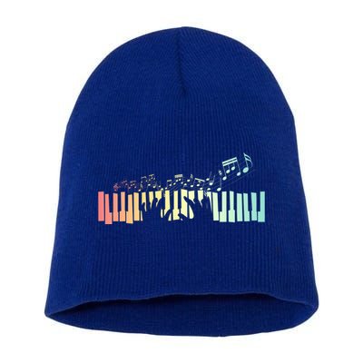 Pianist Gift Idea Keyboards Music Notes Piano Gift Short Acrylic Beanie