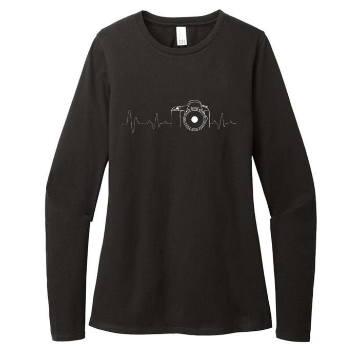 Photographer Gift Idea HeartBeat Photography Camera Womens CVC Long Sleeve Shirt