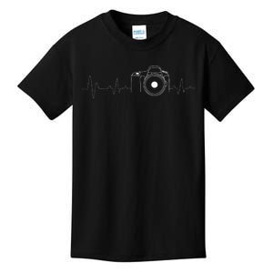 Photographer Gift Idea HeartBeat Photography Camera Kids T-Shirt