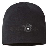 Photographer Gift Idea HeartBeat Photography Camera Sustainable Beanie