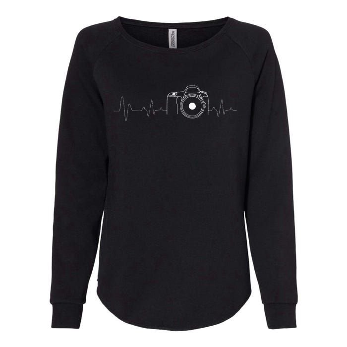 Photographer Gift Idea HeartBeat Photography Camera Womens California Wash Sweatshirt