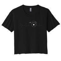 Photographer Gift Idea HeartBeat Photography Camera Women's Crop Top Tee