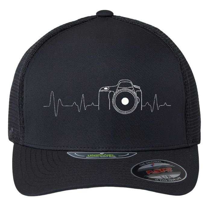 Photographer Gift Idea HeartBeat Photography Camera Flexfit Unipanel Trucker Cap