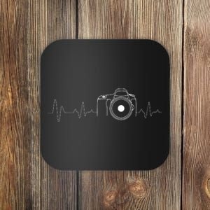 Photographer Gift Idea HeartBeat Photography Camera Coaster